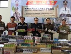 Ratusan Ribu Batang Rokok Ilegal Disita Satpol PP Kabupaten Cirebon