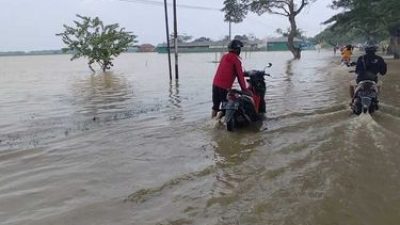 Banjir Kiriman dari Hulu Telan Dua Desa di Cirebon